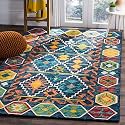 FloorFusion Premium Loop Pile Square Carpet For Living Room Bedroom Drawing Room Hall And Floor Size 4 X 6 Feet (120X180 Cm) Color Multi