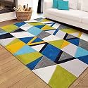FloorFusion Premium Modern Rectangular Carpet For Living Room Bedroom Drawing Room Hall And Floor Size 4 X 6 Feet (120X180 Cm) Color Multi