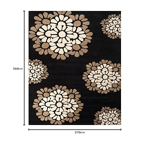 floorfusion premium modern multi color rectangular carpet for living room bedroom drawing room hall and floor size 9 x 12 feet 270x360 cm color multi