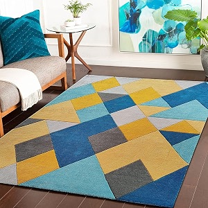 floorfusion premium modern multi color rectangular carpet for living room bedroom drawing room hall and floor size 4 x 6 feet 120x180 cm color multi