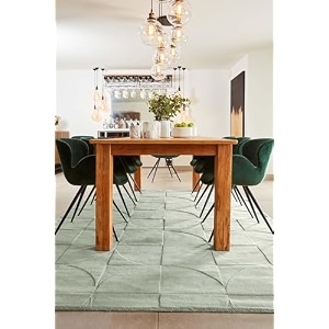 floorfusion 39modern39 design premium rug collection woolen carpet for living room bedroom drawing room hall and floor size 5 x 8 feet 150x240 cm color green