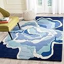 FloorFusion Premium Modern Multi Color Rectangular Carpet For Living Room Bedroom Drawing Room Hall And Floor Size 6 X 9 Feet (180X270 Cm) Color Multi