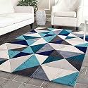 FloorFusion Premium Modern Multi Color Rectangular Carpet For Living Room Bedroom Drawing Room Hall And Floor Size 5 X 7 Feet (150X210 Cm) Color Multi