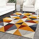 FloorFusion Premium Modern Multi Color Rectangular Carpet For Living Room Bedroom Drawing Room Hall And Floor Size 6 X 9 Feet (180X270 Cm) Color Multi
