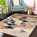 FloorFusion Premium Modern Multi Color Rectangular Carpet For Living Room Bedroom Drawing Room Hall And Floor Size 8 X 10 Feet (240X300 Cm) Color Multi