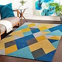 FloorFusion "Woolen Monterial Design Premium Carpet for Living Room Bedroom Drawing Room Hall and Floor Size 12 x 16 feet (360x480 cm) Color Biege