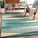 FloorFusion Modern Woollen Rectangular Carpet For Living Room Bedroom Drawing Room Hall And Floor Size 5 X 8 Feet (150X240 Cm) Color Multi