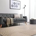 FloorFusion "Woolen Monterial Design Premium Carpet for Living Room Bedroom Drawing Room Hall and Floor Size 5 x 8 feet (150x240 cm) Color Biege
