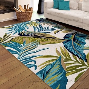 floorfusion premium leaf pattern carpet for living room bedroom drawing room hall and floor size 12 x 18 feet 360x540 cm color multi