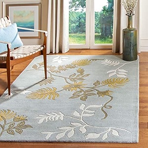 floorfusion premium leaf carpet for living room bedroom drawing room hall and floor size 5 x 8 feet 150x240 cm color grey