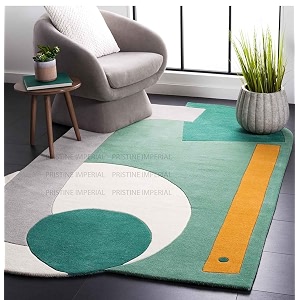 floorfusion pure woolen modern irregulare shape premium rug collection carpet for living room bedroom and hall size 12 x 16 feet color multi