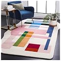 FloorFusion Pure Woolen Modern Irregulare Shape Premium Rug Collection Carpet for Living Room Bedroom and Hall Size 5 x 7 Feet Color Multi