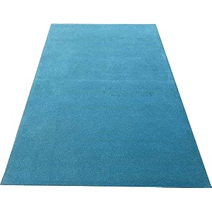 handmade tufted plain solid woolen thick carpet for living room 3 feet x 5 feet 90 x 150 cm sky blue colour