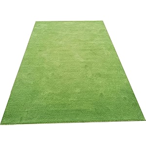 pure woolen handmade tufted plain carpet for home living room 5 feet x 8 feet 150 x 240 cm green colour