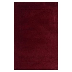 pure woolen handmade tufted plain carpet for home living room 6 feet x 9 feet 180 x 270 cm maroon colour
