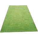 Pure Woolen Handmade Tufted Plain Carpet for Home Living Room 9 Feet x 12 Feet (270 x 360 Cm) Green Colour