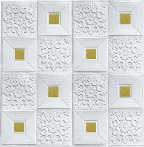 floppy 70 cm x 70 cm art  paintings embossed wallpaper white gold