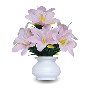 flora planet artificial plants for home decor  set of 2 artificial flowers for decoration  decorative items for home  home decor items for living room  mini size flowers pot 12 cm height 1lpink