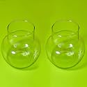 Flora solutions Glass Vase for Bamboo Plant, Money Plant, Flower Vase, Candy Jar (Pack 2)
