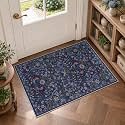 Floral 2x3 Entryway Rug, Washable Door Mat Indoor Throw Rug