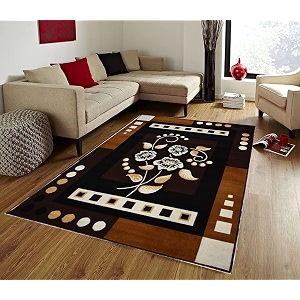 Floral Acrylic Area Rug 5x7 Feet