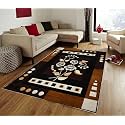 Floral Acrylic Area Rug 5x7 Feet 