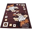Floral Carpet with Velvet Touch 8x11 Feet