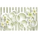 White Circle Wallpaper Wall Sticker for Home
