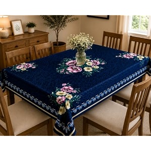 Floral Dining Table Cover for 4 Seater