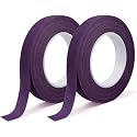 Floral Flower Tape for Halloween Craft Bouquet Stem Wrapping, 2 Pack Purple