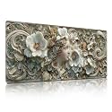Floral Goddess Relief Mouse Pad, Vintage Carved Soft Tone Desk Mat - Large Non-Slip Office PC Laptop Desk Pad - 35.5"x15.7" x 3mm