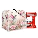 Floral Hummingbird Kitchen Aid Covers for Stand Mixer 4.5-5 qt Decoration Small Kitchen Appliance Covers Suitable for Most Mixer Food Processor Coffee Maker Juicer