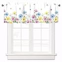 Floral Kitchen Valance Curtains Window Treatments 42x12 Inch