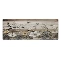 Floral Large Mouse Pad 12"×32" inch Extended Gaming Mousepad Desk Mat Long Computer Keyboard Non-Slip Base Stitched Edges for Home Office Work