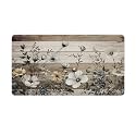 Floral Large Mouse Pad 16"×30" inch Extended Gaming Mousepad Desk Mat Long Computer Keyboard Non-Slip Base Stitched Edges for Home Office Work
