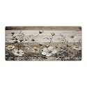 Floral Large Mouse Pad 16"×36" inch Extended Gaming Mousepad Desk Mat Long Computer Keyboard Non-Slip Base Stitched Edges for Home Office Work