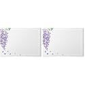 Floral Lilac Note Cards, Thick Heavy Cardstock A6, 4 x 6 inches, The Gift Collection, Set of 48 (Pack of 2)