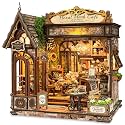 Floral Mark Cafe Book Nook Kit for Adults with LED Lights