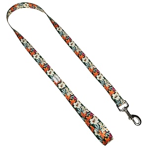 floral print dog leash - cute female floral print dog leash waterproof with easy grip loop - 34 inch x 4 feet tropical garden sl34-4-trp