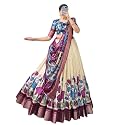 Floral Printed Lehenga Choli with Pleated Skirt