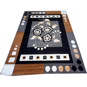 floral soft multi-color area rug 7x10 feet - anti-slip backing - large living room amp bedroom carpet - durable stylish home decor