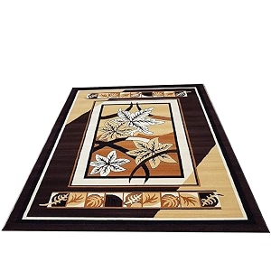 floral soft multi-color carpet for living room - 4x5 feet elegant bedroom amp living area rug with anti-slip backing durable stylish and comfortable home decor floor covering