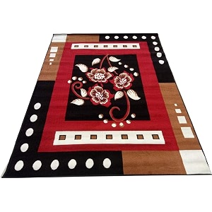 floral soft multi-color carpet for living room - 4x5 feet elegant bedroom amp living area rug with anti-slip backing durable stylish and comfortable home decor floor covering