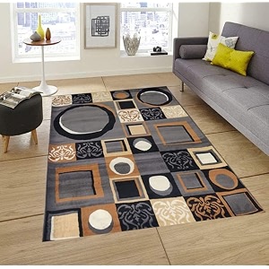 floral soft multi-color carpet for living room - 7x10 feet elegant bedroom amp living area rug with anti-slip backing durable stylish and comfortable home decor floor covering