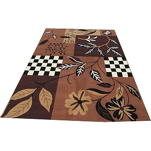 floral soft multi-color carpet for living room - 8x11 feet elegant bedroom amp living area rug with anti-slip backing durable stylish and comfortable home decor floor covering