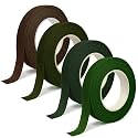 Floral Tape Flower for Bouquet Stem Wrapping Wedding, Mixed Color 4 Pack
