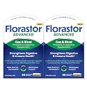 Florastor Advanced Gas &amp; Bloat Probiotic, 30 Capsules (Pack of 2)