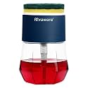 Floraware Round Liquid Soap Dispenser for Kitchen|with Pump and 2 Sponge Scrubs|Multipurpose Use, Ergonomic Design &amp; Easy to Clean|Blue