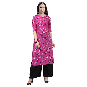 Florence Womens Crepe Straight Kurta