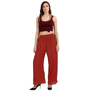 florence women39s crepe palazzo bottom pz-065-go_rust_one size